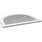 Ekena Millwork Round Top Surface Mount PVC Gable Vent: Functional, w/ 3-1/2"W x 1"P Standard Frame, 42"W x 34"H GVPRT42X3401SF - alternate 3